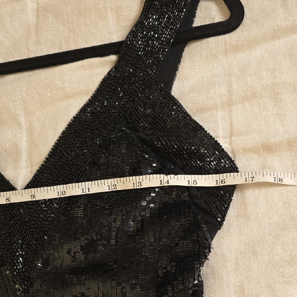 Alice + Olivia Sparkling Black Backless Dress - Picture 11 of 16